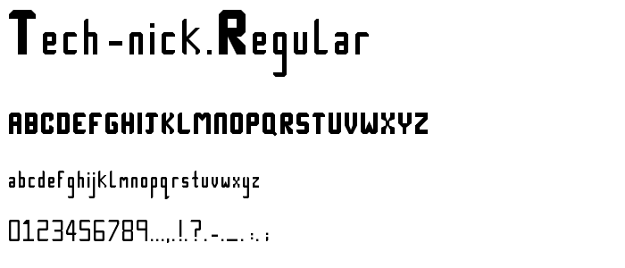Tech-nick Regular font